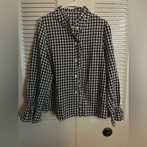 ⭐️ 4 for $20! ⭐️ Black and White Gingham Blouse